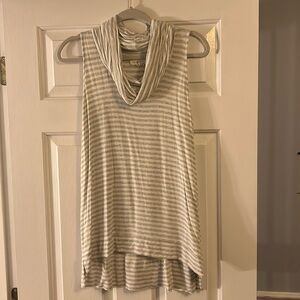 Loft Stripe Cowl Neck Tunic